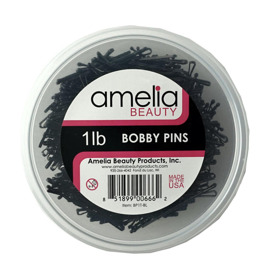 1lb, Black, US Made, Bobby Pins in a Tub