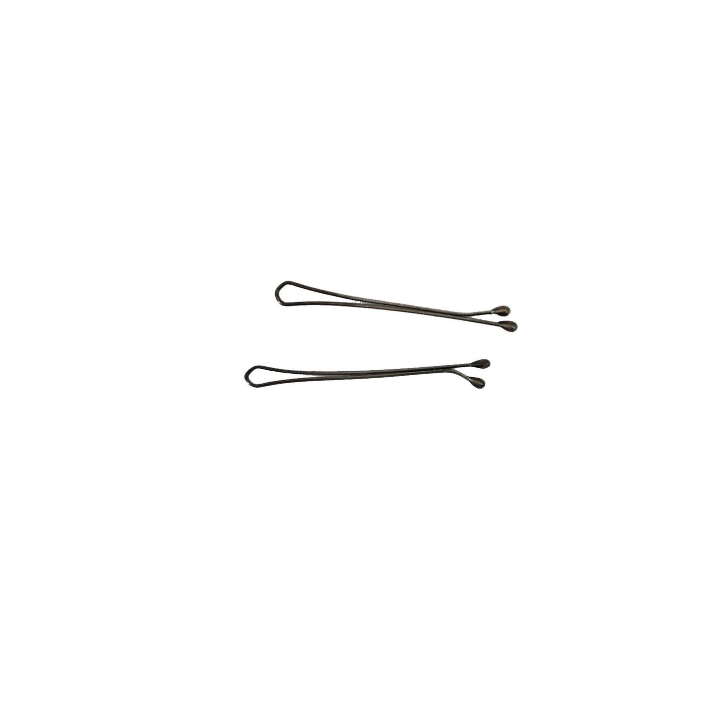 500, Brown, 1.6in (4.0cm), Flat Italian Made Bobby Pins, Recloseable Stay Clean and Organized Container