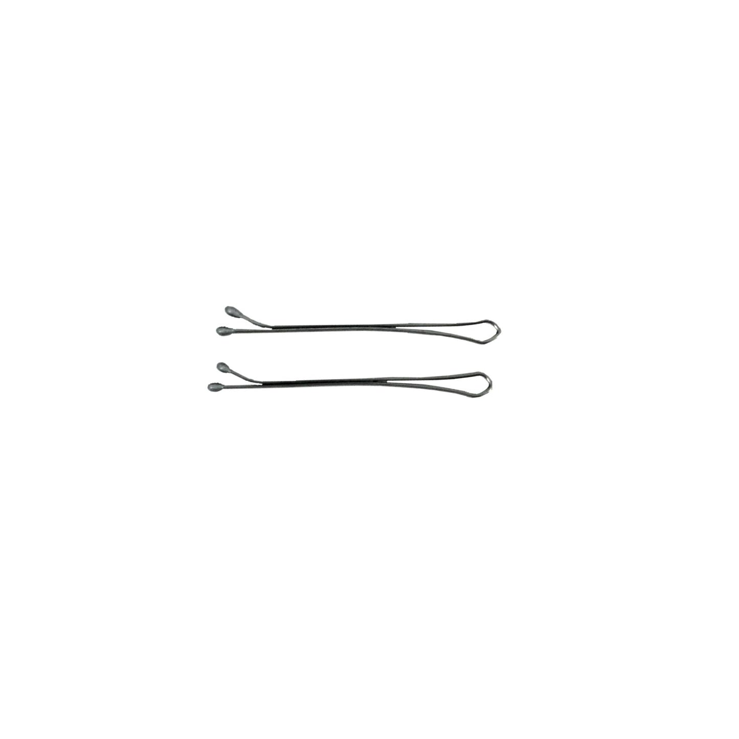 500, Grey, 1.6in (4.0cm), Flat Italian Made Bobby Pins, Recloseable Stay Clean and Organized Container