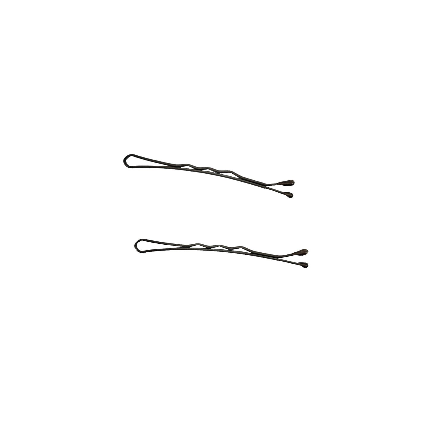 300, Brown, 2.0in (5.0cm), Italian Made Bobby Pins, Recloseable Stay Clean and Organized Container