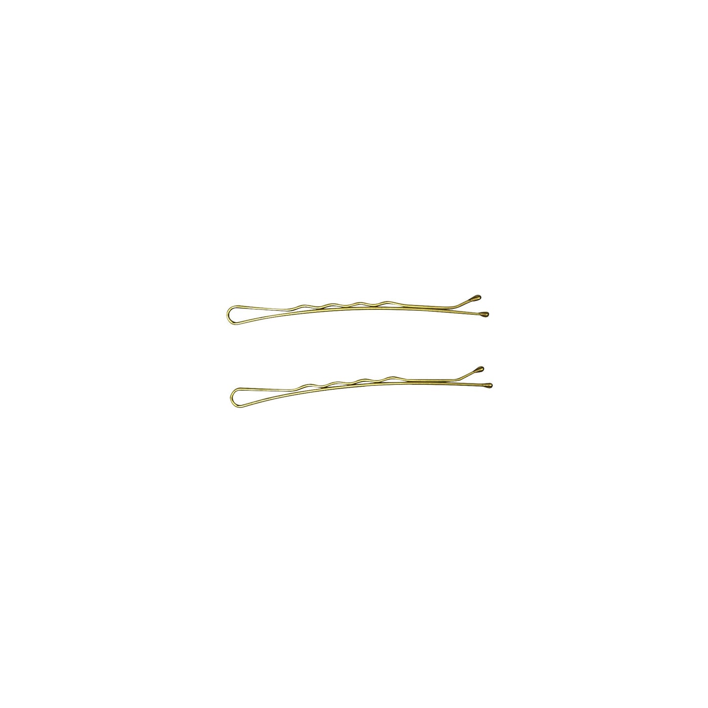 280, Brassed Color, 2.4in (6.0cm), Italian Made Bobby Pins, Recloseable Stay Clean and Organized Container