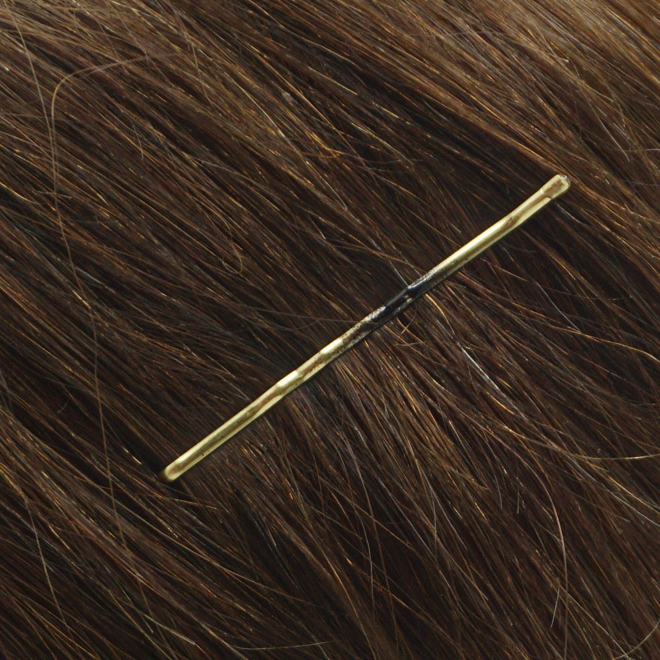 280, Tortoise Shell Color (Brassed/Black), 2.4in (6.0cm), Italian Made Flat Bobby Pins, Recloseable Stay Clean and Organized Container