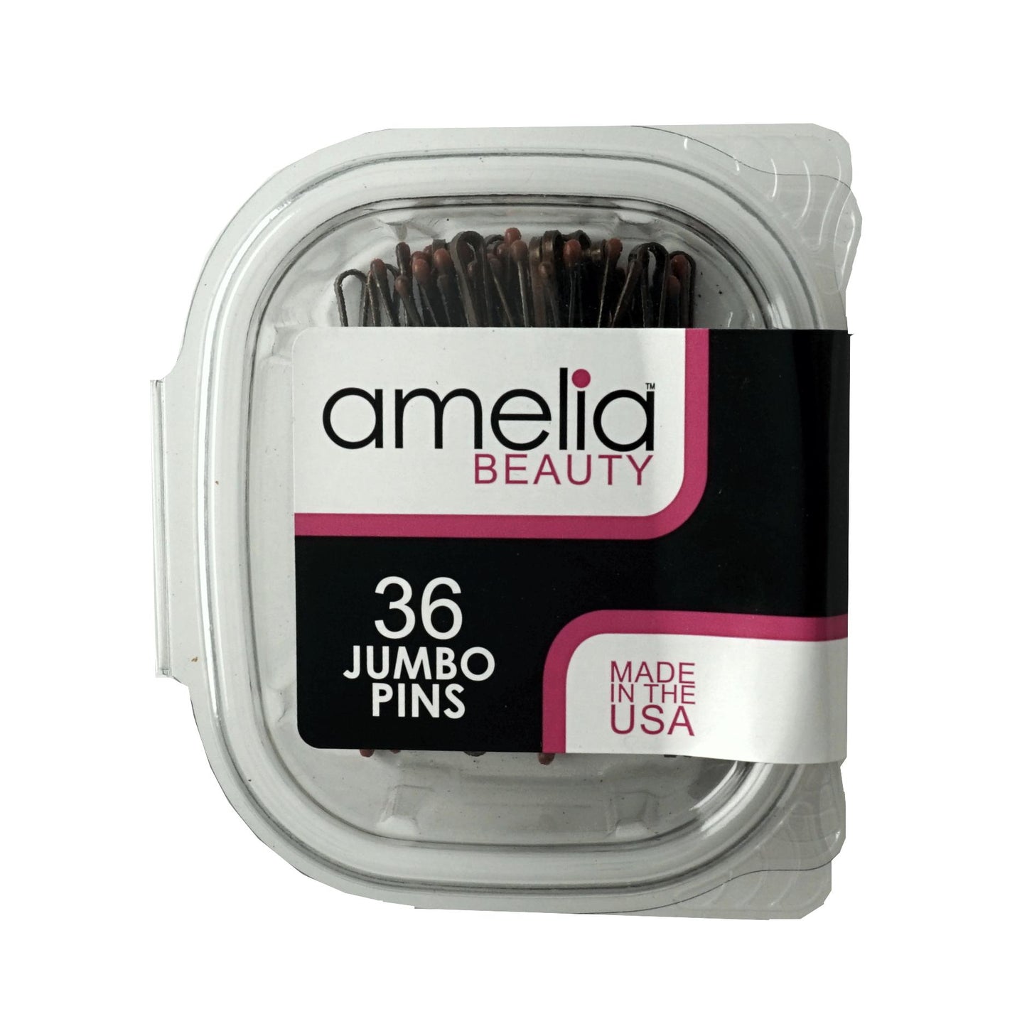 36, Brown, US Made, Jumbo Bobby Pins in a Tub