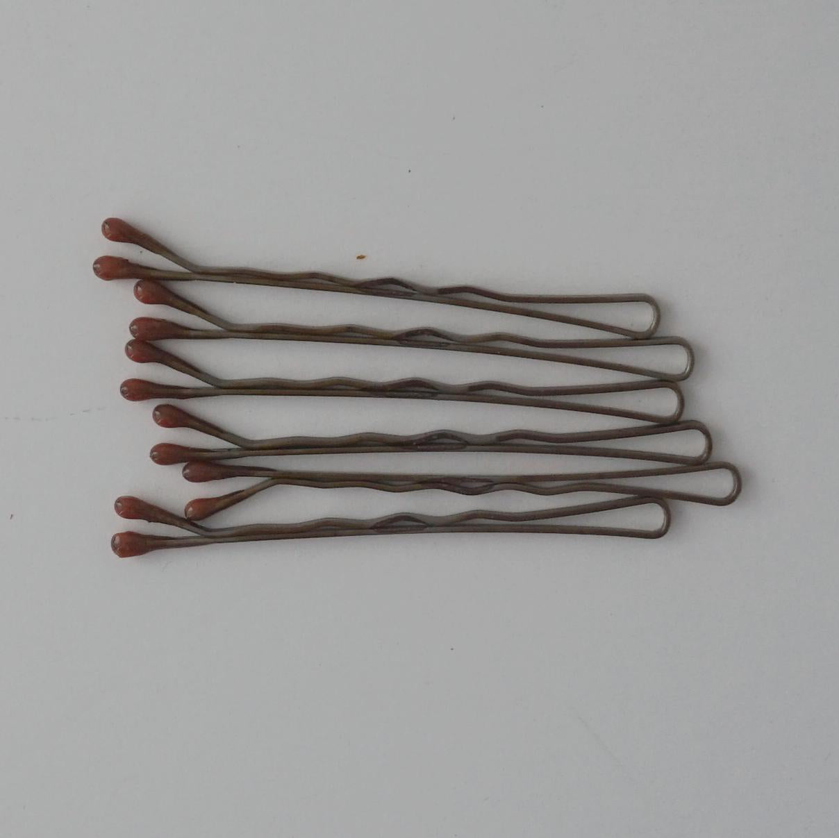 180, Brown, US Made Bobby Pins, Clamshell