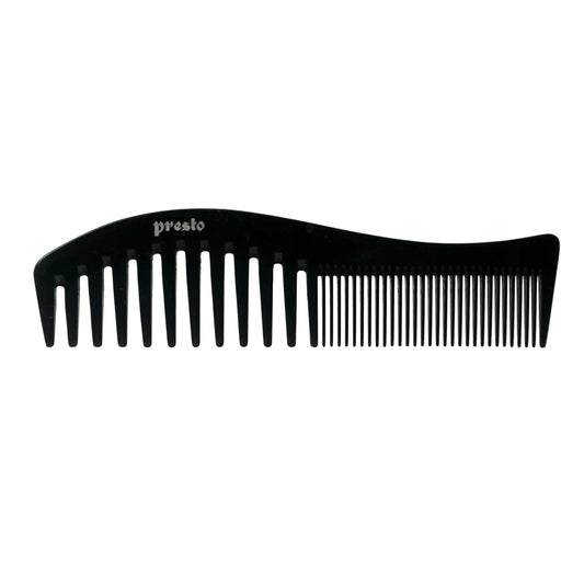 7.25in, Presto, Hard Rubber, Curved Styling Comb - CLOSEOUT, LIMITED STOCK AVAILABLE