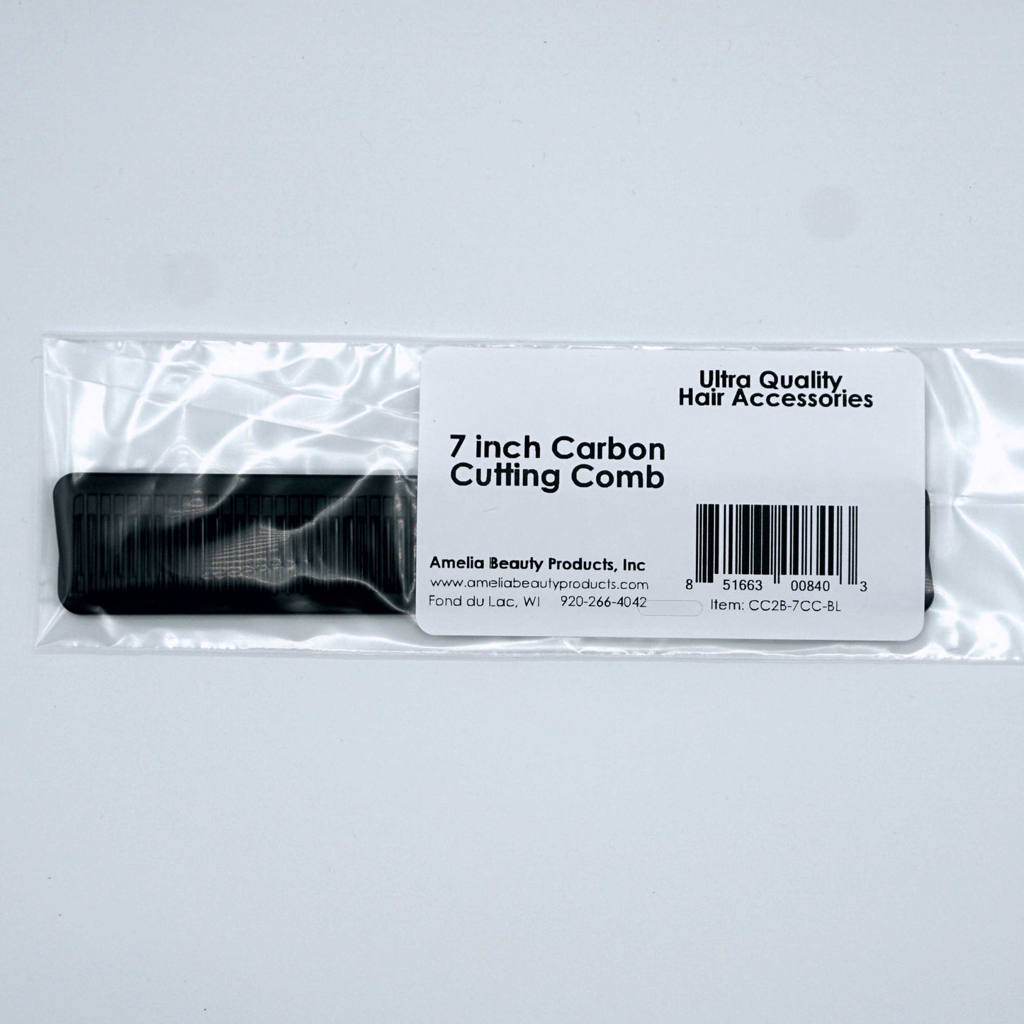 7in Carbon Cutting Comb - CLOSEOUT, LIMITED STOCK AVAILABLE