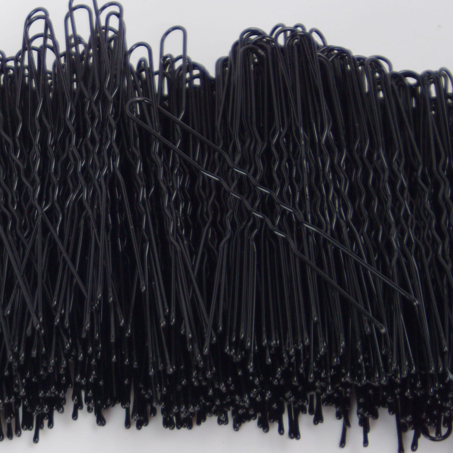 950, Black, 2.0in (5.0cm), Italian Made Waved Hair Pins, Recloseable Stay Clean and Organized Container