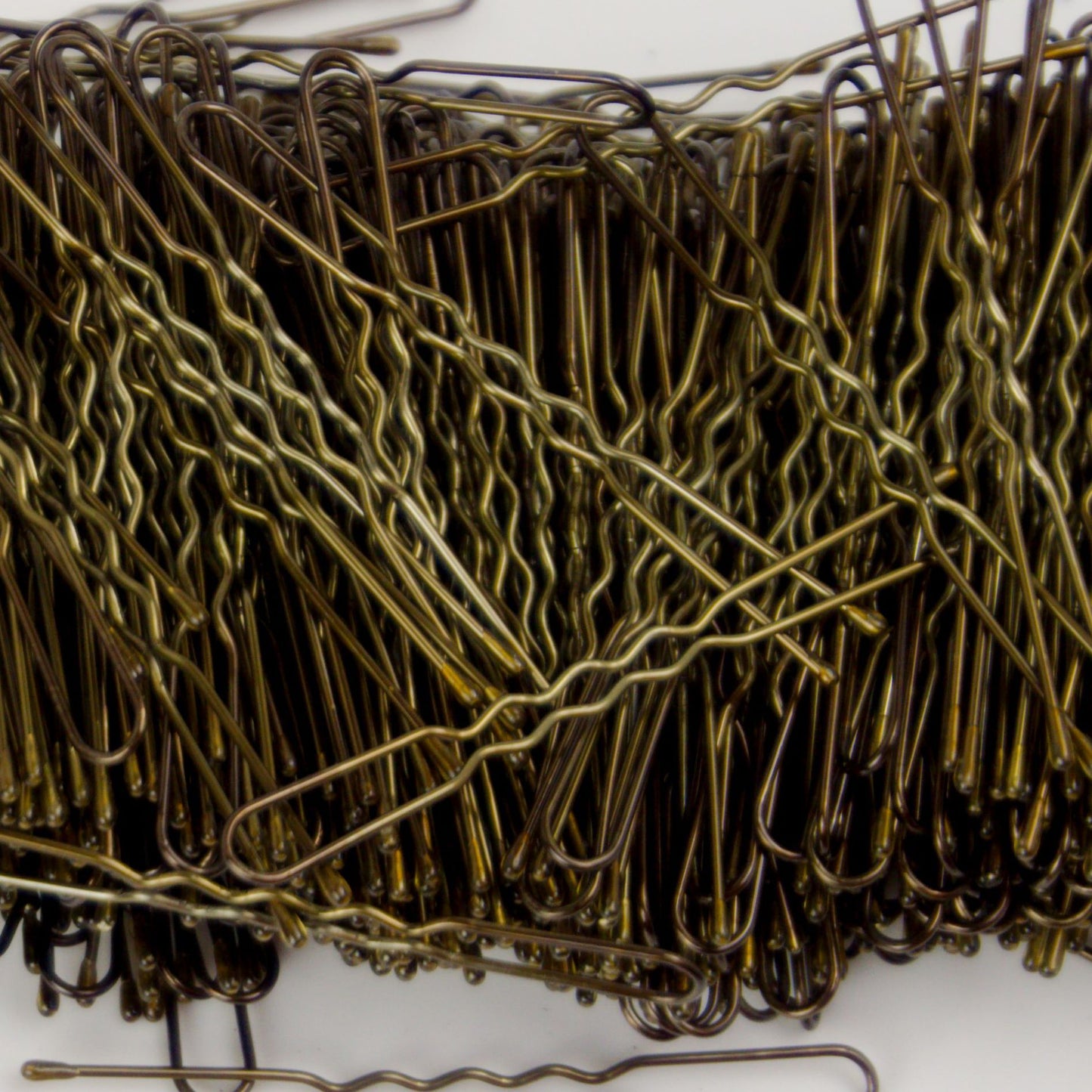 280, Brown, 2.8in (7.0cm), Italian Made Waved Hair Pins, Recloseable Stay Clean and Organized Container