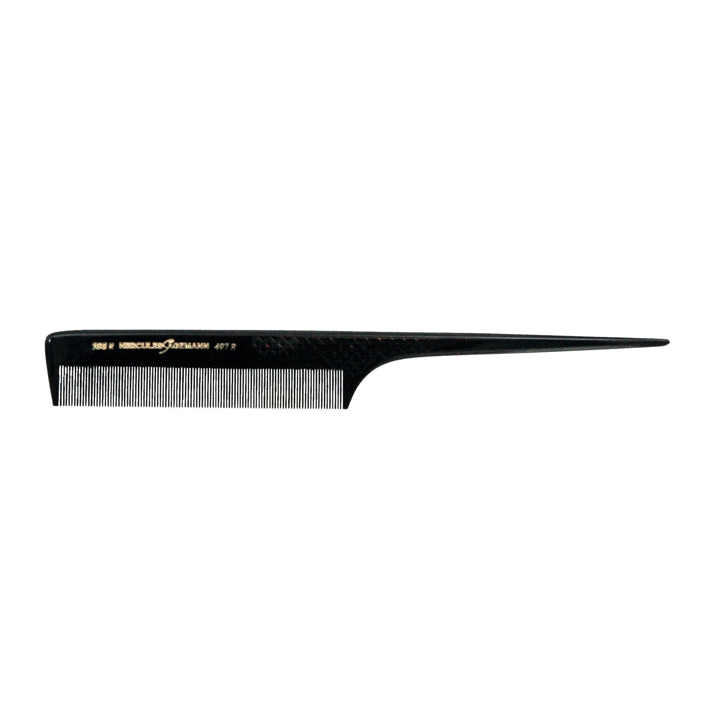 Hard Rubber, 8in Rat Tail Fine Tooth Comb, Hercules Sagemann 188R-497R