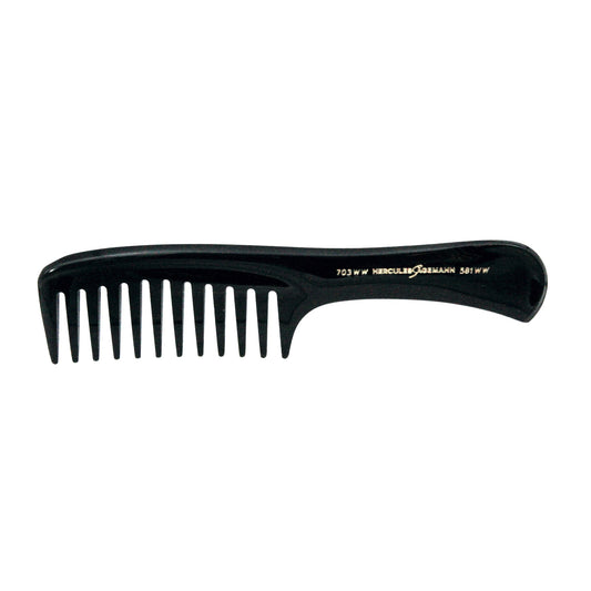 7in Extra Course Tooth Handle Comb, Hercules Sagemann 703WW