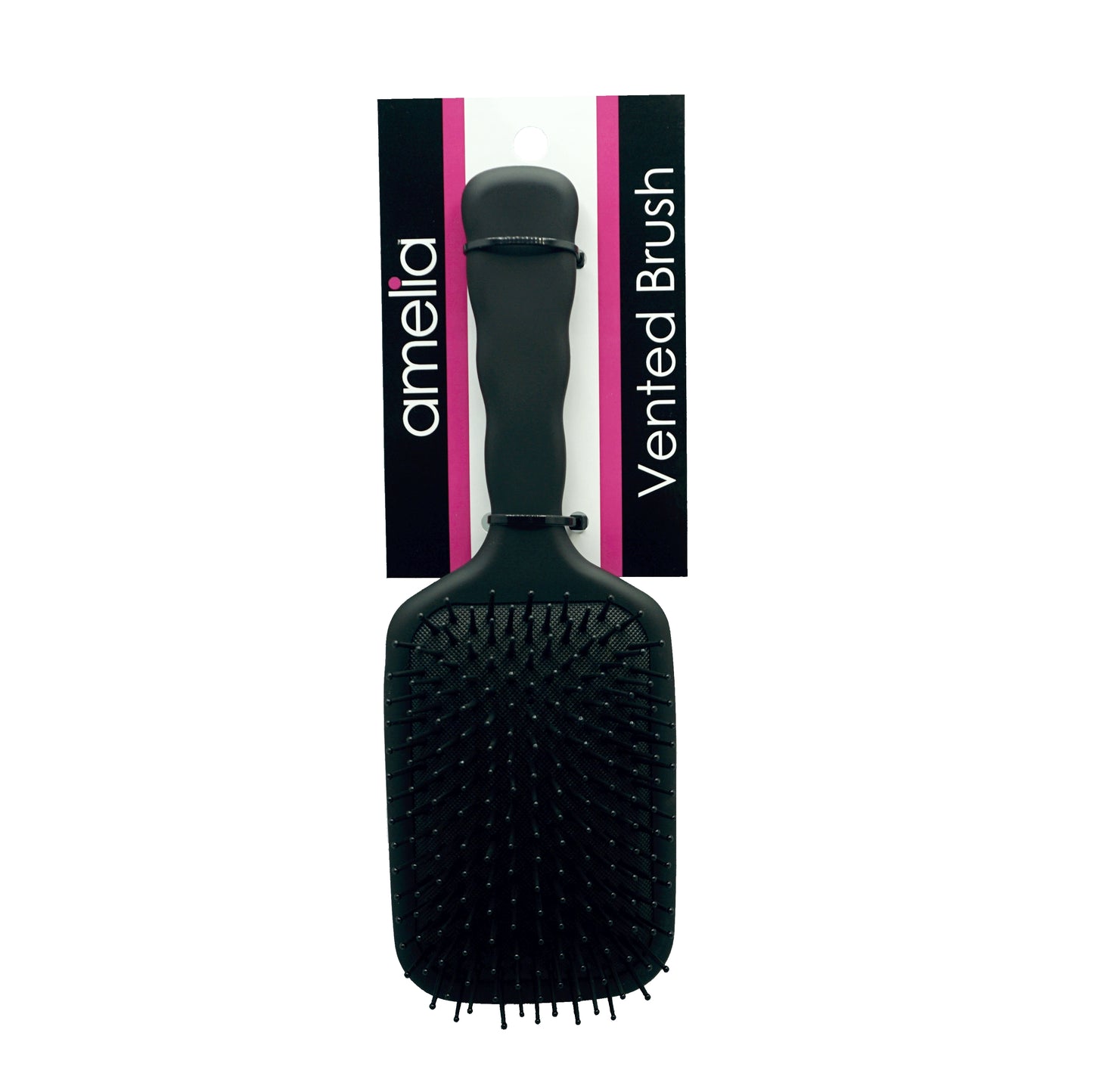 9.5in Paddle Cushion Brush - Nylon Bristles, Black - CLOSEOUT, LIMITED STOCK AVAILABLE