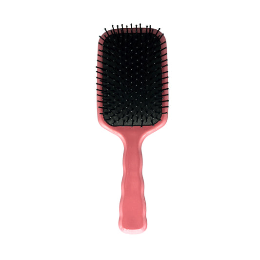 9.5in Paddle Cushion Brush - Nylon Bristles, Scarlet