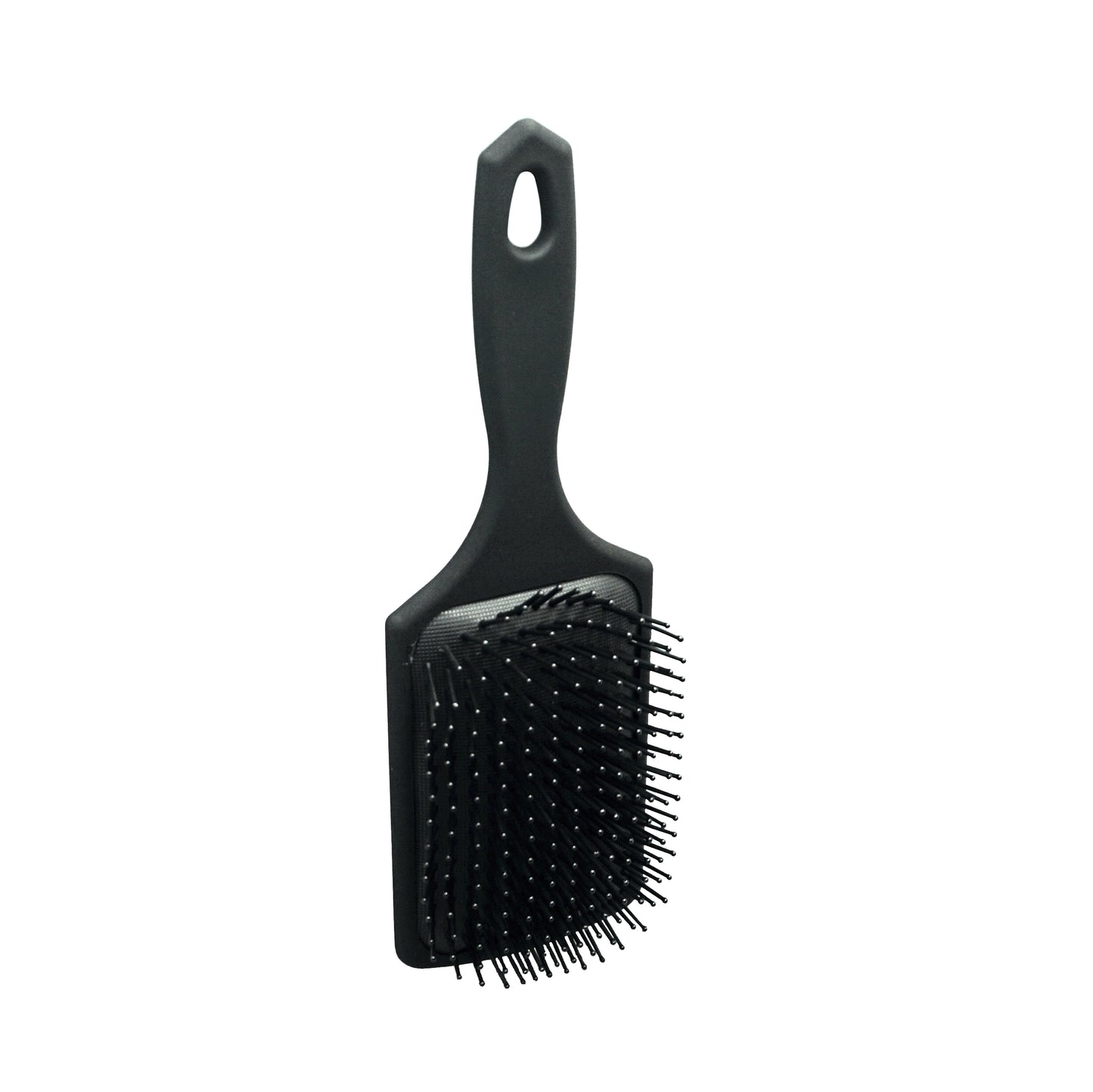 9.5in Paddle Cushion Brush with Hang Hole - Nylon Bristles, Black