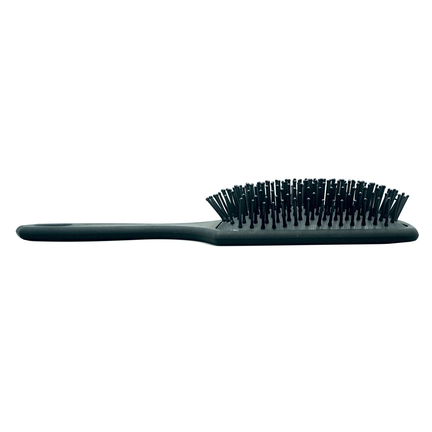 9.5in Paddle Cushion Brush with Hang Hole - Nylon Bristles, Black