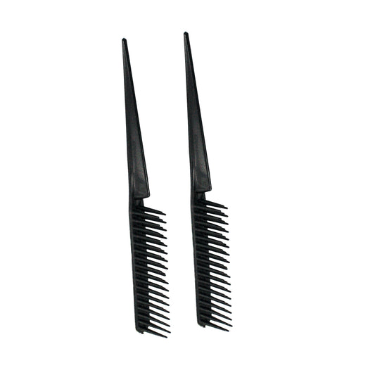 Amelia Beauty, 7in, 3 Row Styling Comb For Detangling, Tease, Defining And Separating Curls - Black