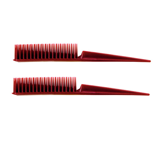 Amelia Beauty, 7in, 3 Row Styling Comb For Detangling, Tease, Defining And Separating Curls - Maroon