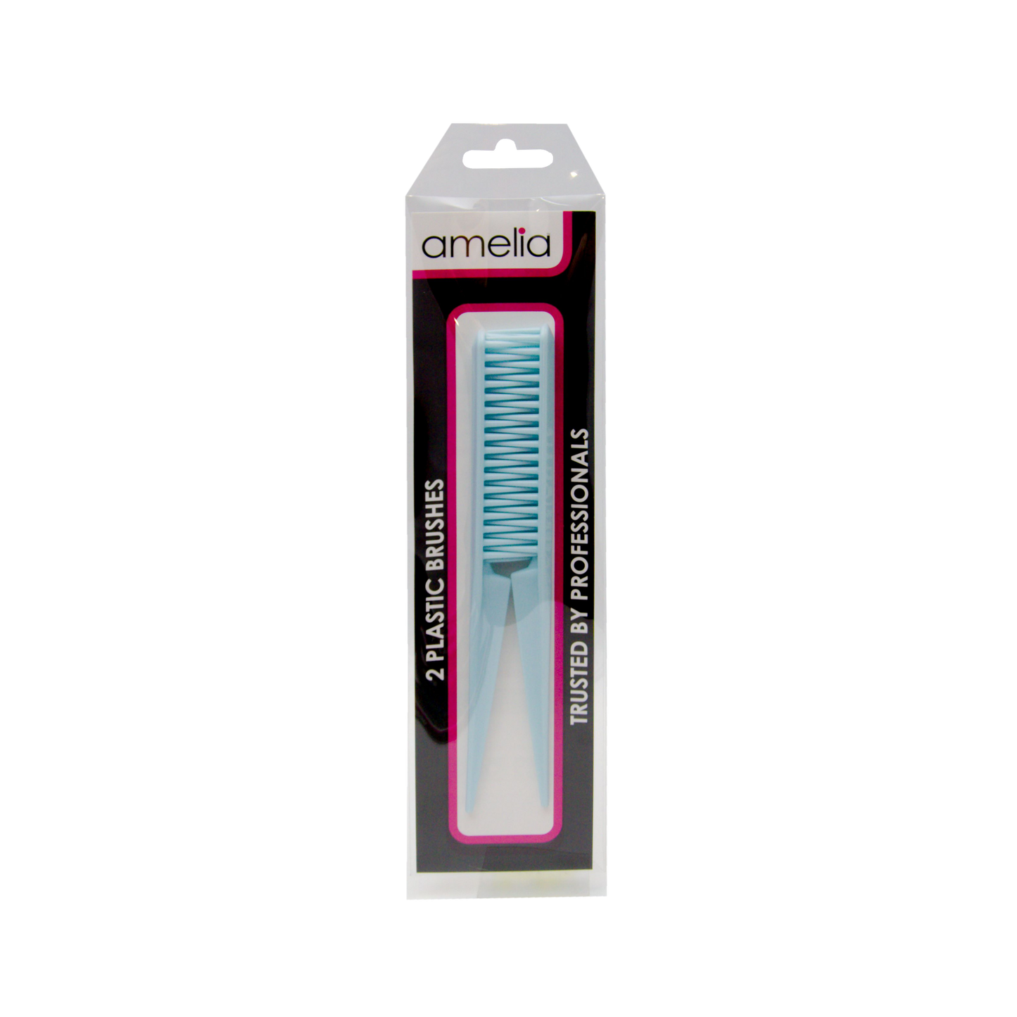 Amelia Beauty, 7in, 3 Row Styling Comb For Detangling, Tease, Defining And Separating Curls - Sky Blue