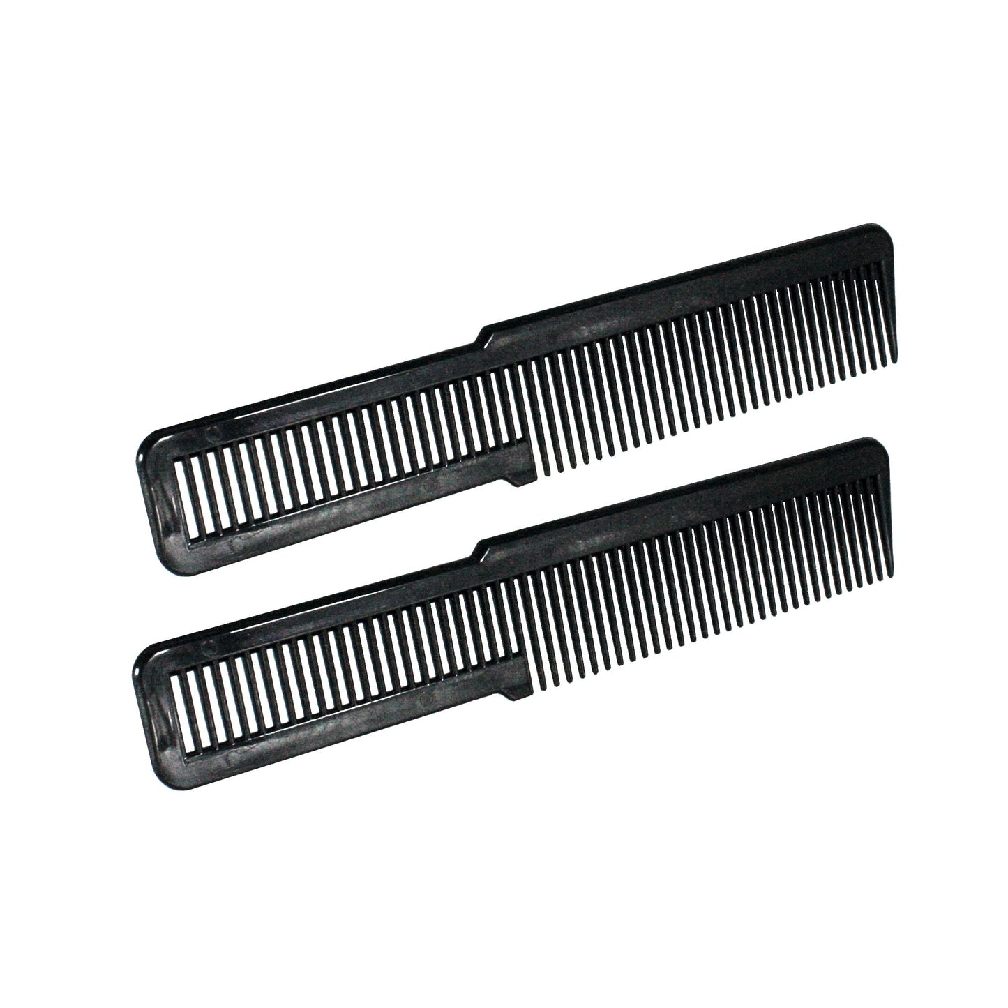8in Plastic Klipper Comb - Black (2 Pack)