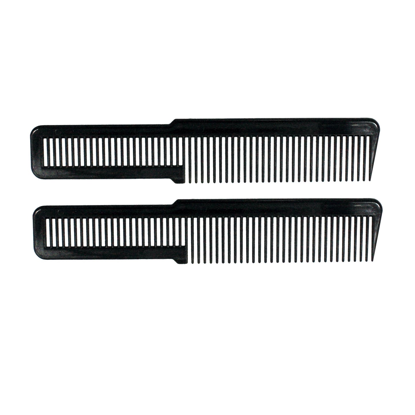 8in Plastic Klipper Comb - Black (2 Pack)