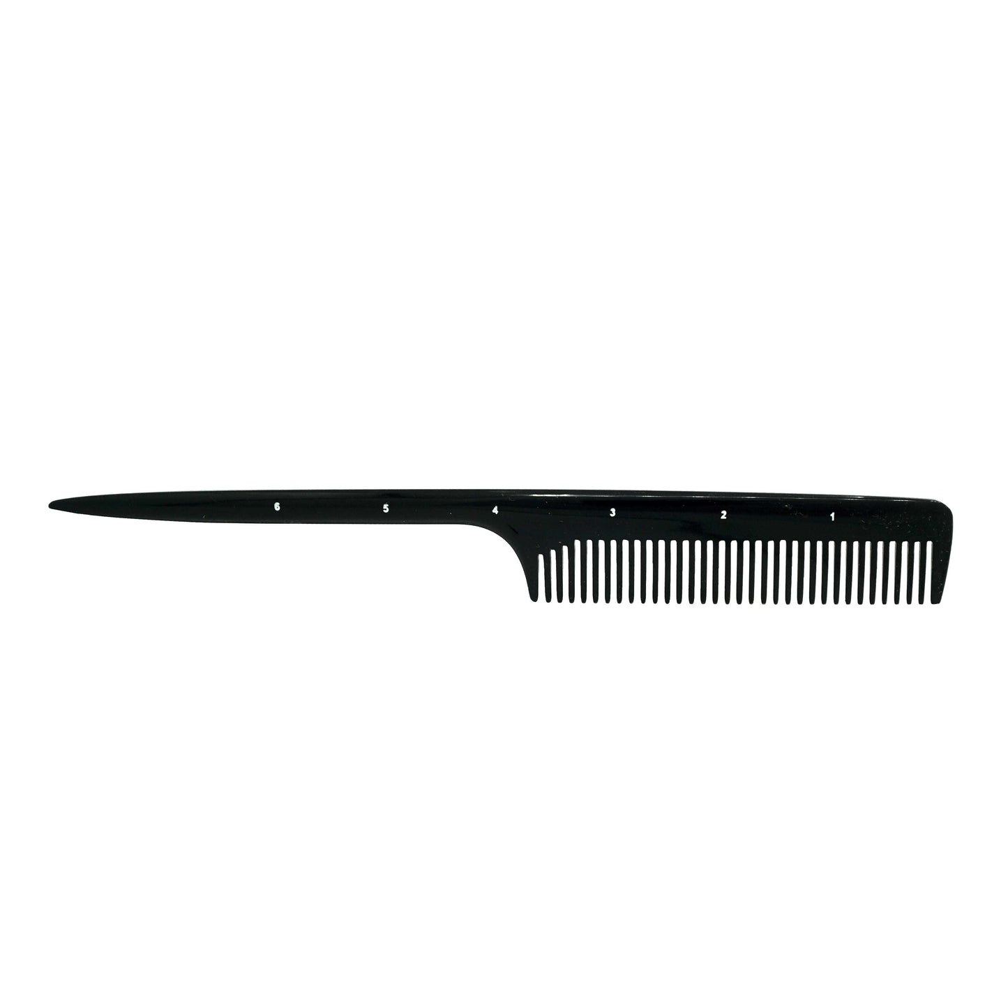Pegasus 122, 8in Hard Rubber Rat Tail Comb - Course Tooth, Handmade, Seamless, Smooth Edges, Anti Static, Heat and Chemically Resistant, Great for Parting, Coloring Hair | Peines de goma dura - Black