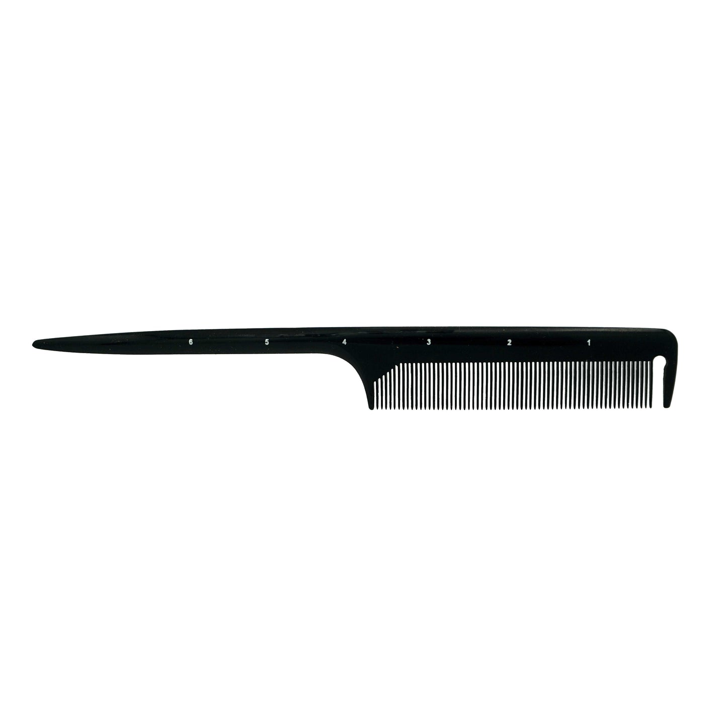 Pegasus 126, 8.25in Hard Rubber Fine Tooth Rat Tail Comb with Sectioning, Seamless, Anti Static, Heat and Chemically Resistant, Great for Parting, Coloring Hair | Peines de goma dura - Black