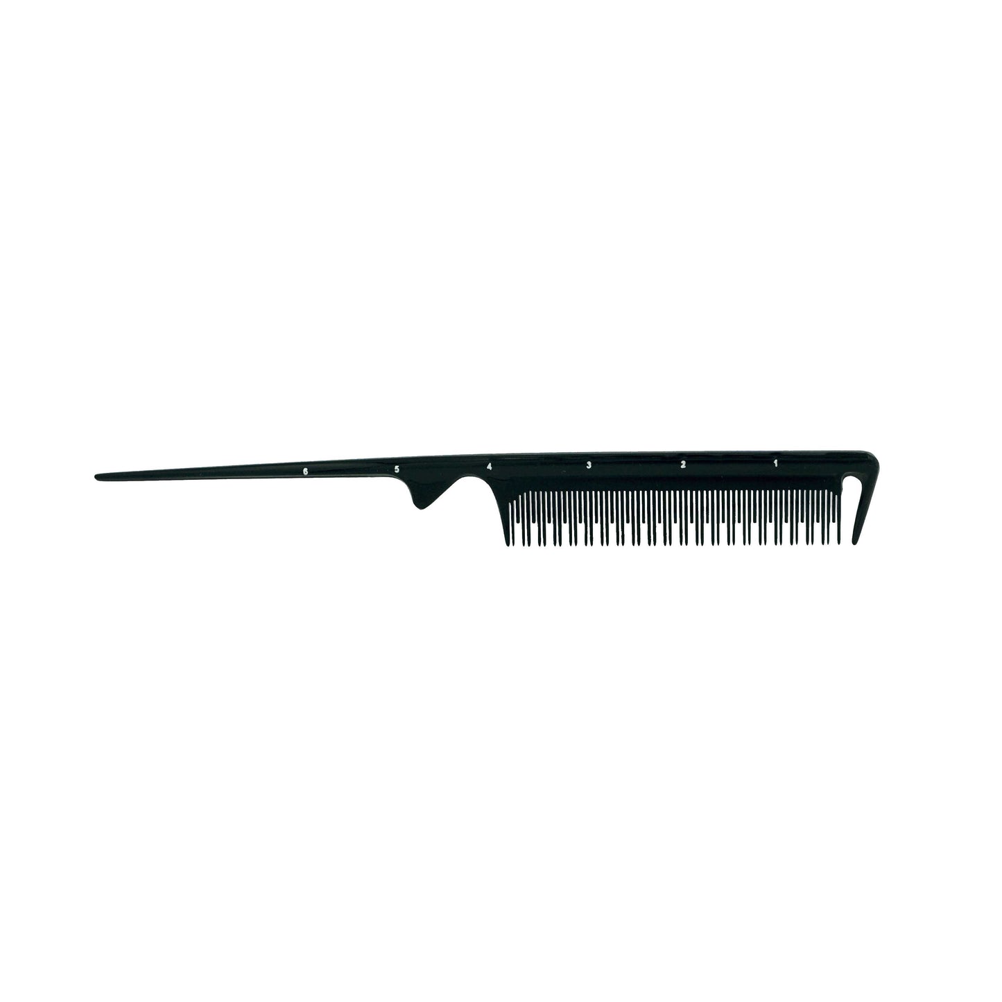Pegasus 134, 8.5in Hard Rubber Rat Tail Tease Comb with Sectioning, Seamless, Smooth Edges, Anti Static, Heat and Chemically Resistant, Great for Parting, Coloring Hair | Peines de goma dura - Black