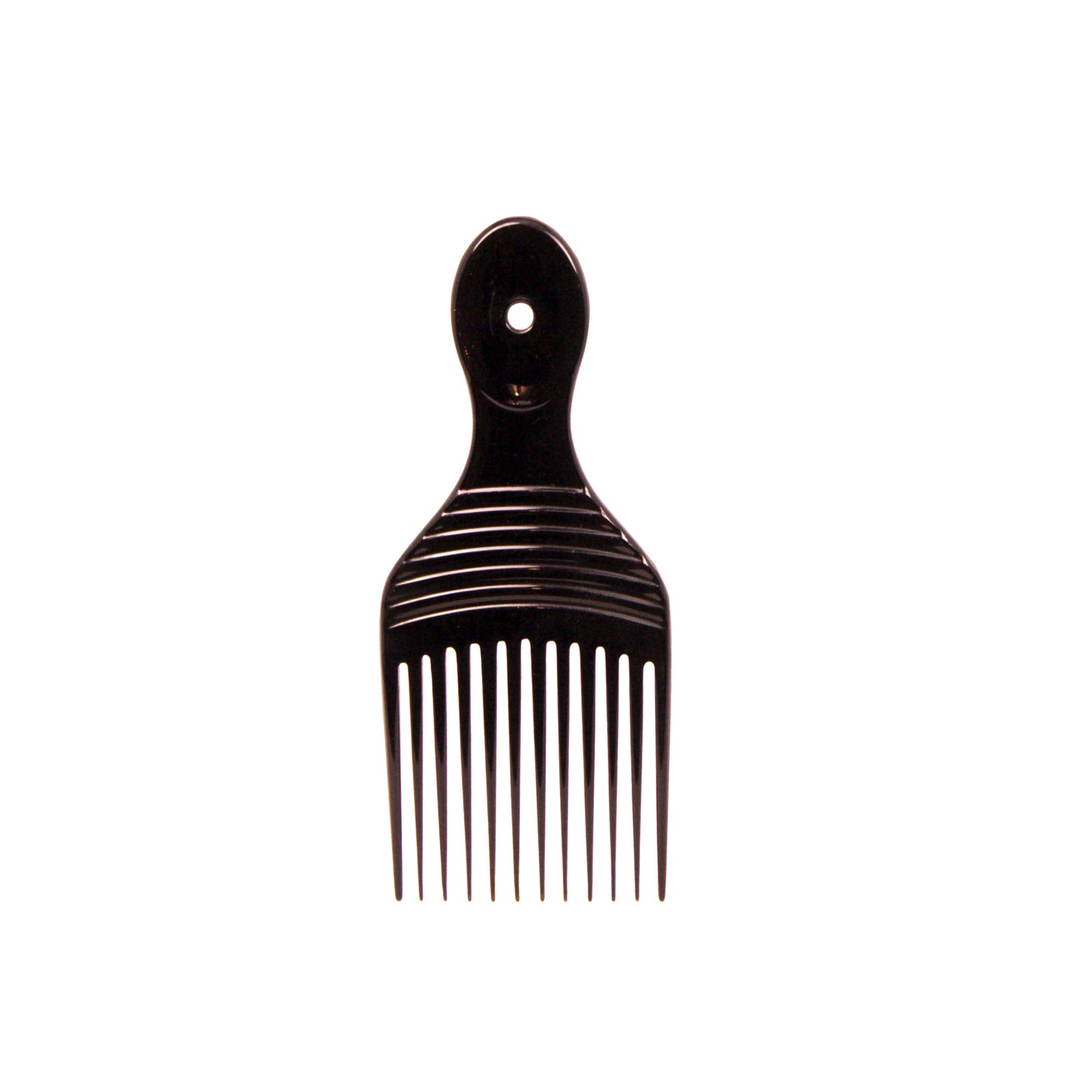 Pegasus 505, 7in Hard Rubber Afro Pick Comb, Handmade, Seamless, Smooth Edges, Anti Static, Heat and Chemically Resistant, Wet Hair, Everyday Grooming Comb | Peines de goma dura - Black