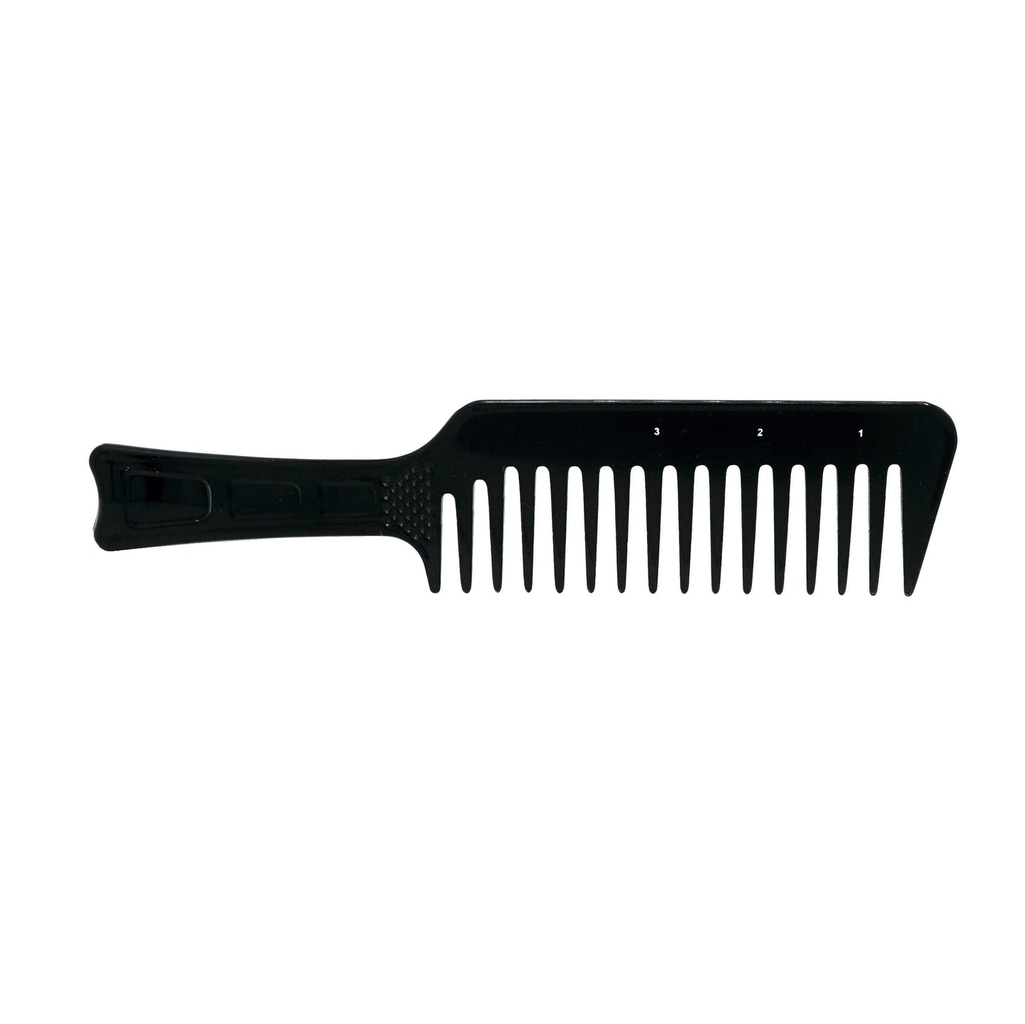 Pegasus 514C, 8.75in Hard Rubber Course Tooth Flattop Butch Comb, Handmade, Seamless, Smooth Edges, Anti Static, Heat and Chemically Resistant Comb | Peines de goma dura - Black