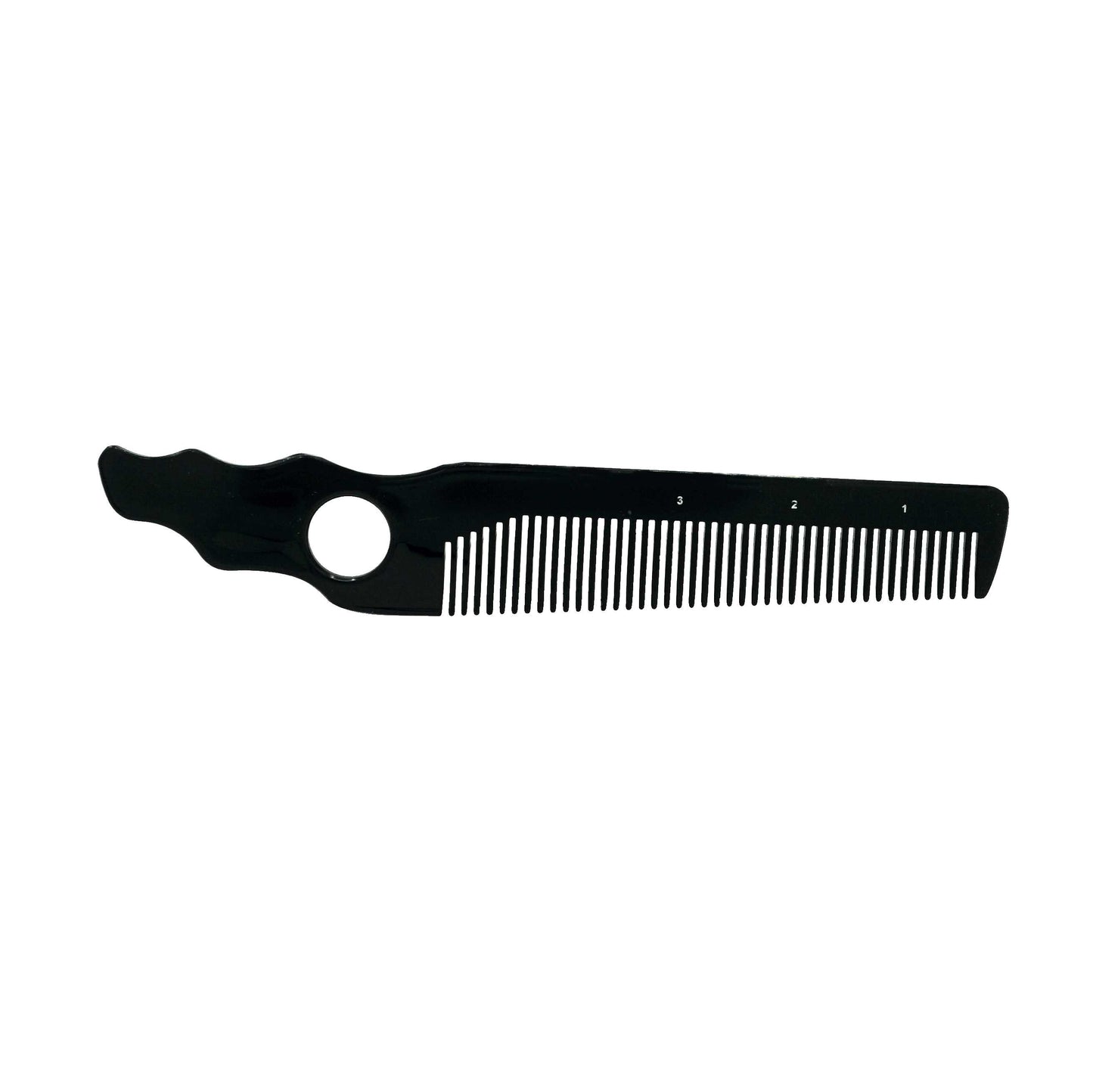Pegasus 518B, 8in Hard Rubber Course Tooth Barber Clipper Comb, Handmade, Seamless, Smooth Edges, Anti Static, Heat and Chemically Resistant Comb | Peines de goma dura - Black