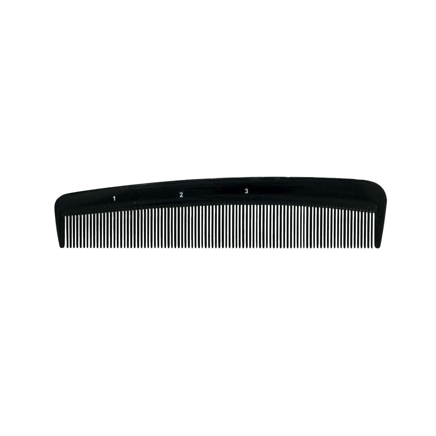Pegasus 604, 5in Hard Rubber Fine Tooth Pocket Comb, Handmade, Seamless, Smooth Edges, Anti Static, Heat and Chemically Resistant, Portable Pocket Purse Mustache Comb | Peines de goma dura - Black