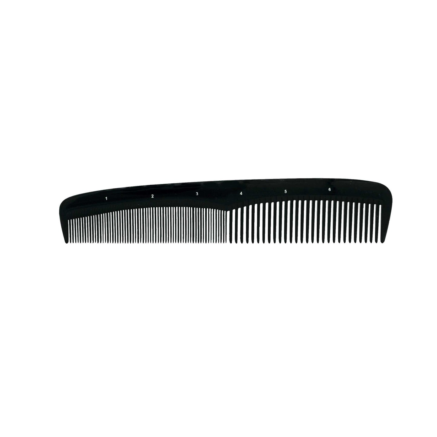 Pegasus 606, 7in Styling Comb with Inch Marks, Handmade, Seamless, Smooth Edges, Anti Static, Heat and Chemically Resistant, Portable Pocket Purse Dresser Comb | Peines de goma dura - Black