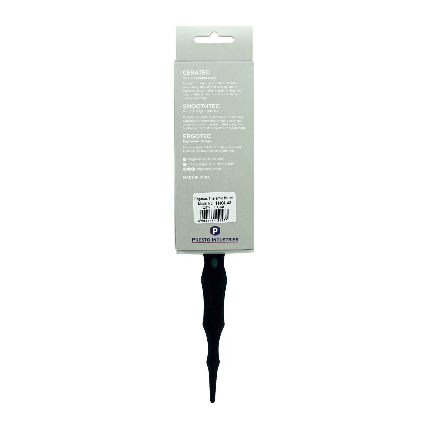 43mm (1.7in), Thermal Long (5") Barrel Brush with Sectioning End, Pegasus THCL43