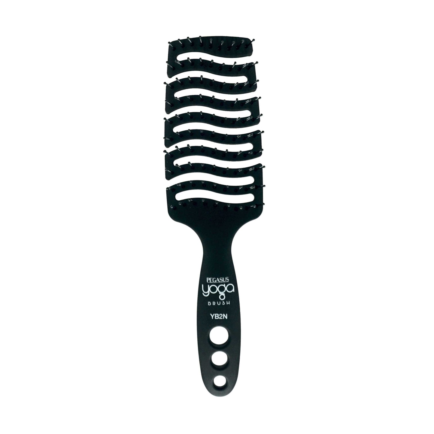 9in Flexible Vented Brush, Pegasus YB2N - Yoga Brush with Nylon Tipped Bristles