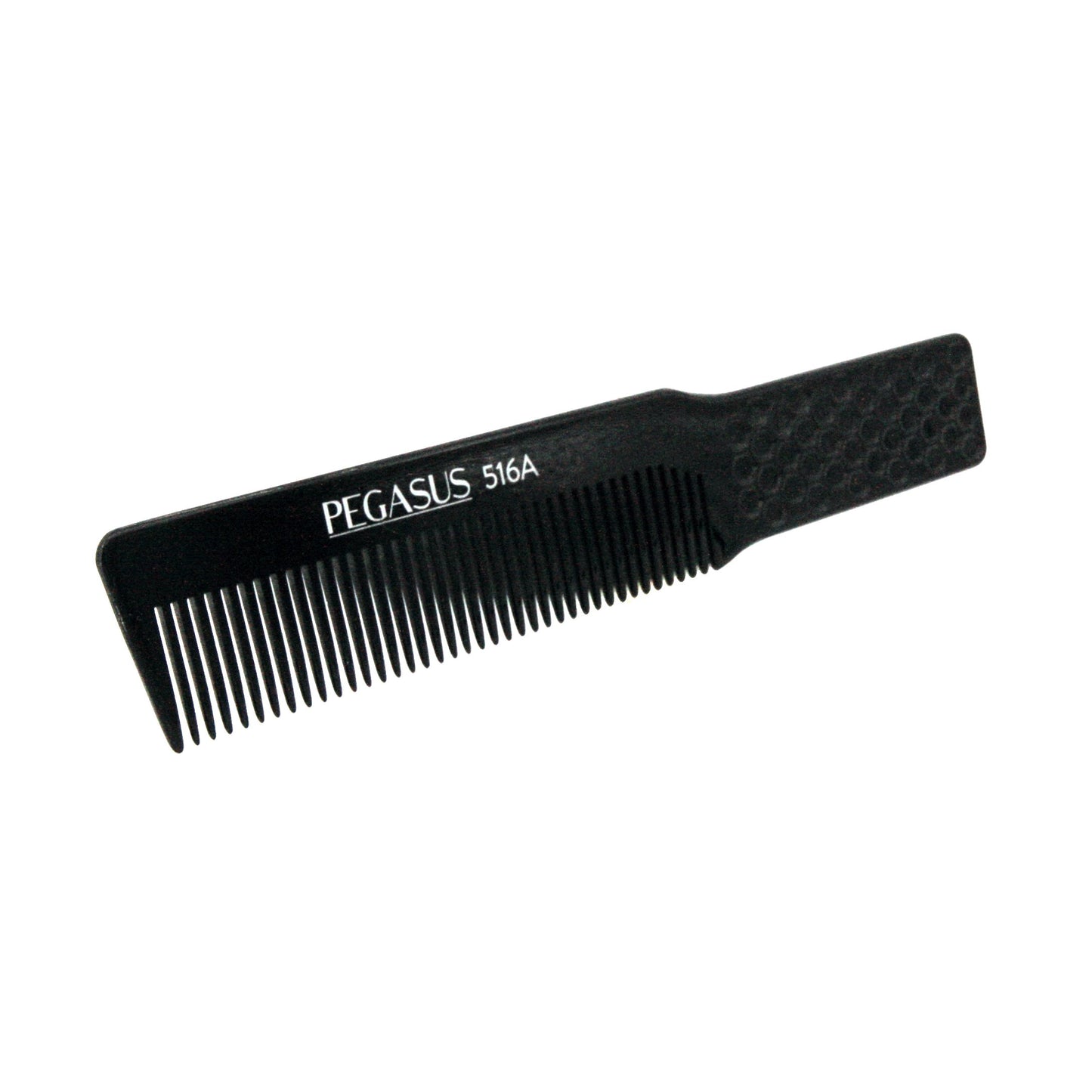 Pegasus 516A, 8in Hard Rubber Fine Tooth Klipper Comb, Handmade, Seamless, Smooth Edges, Anti Static, Heat and Chemically Resistant Comb | Peines de goma dura - Black