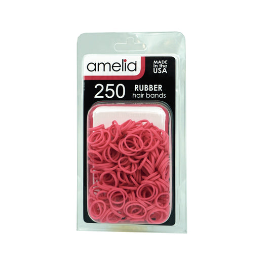 250, Pink, Standard Size,  Rubber Bands for Pony Tails and Braids