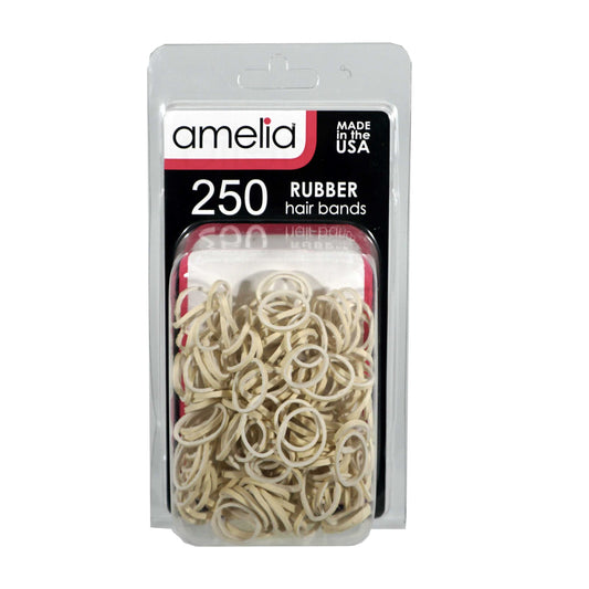 250, Creme Color, Standard Size,  Rubber Bands for Pony Tails and Braids