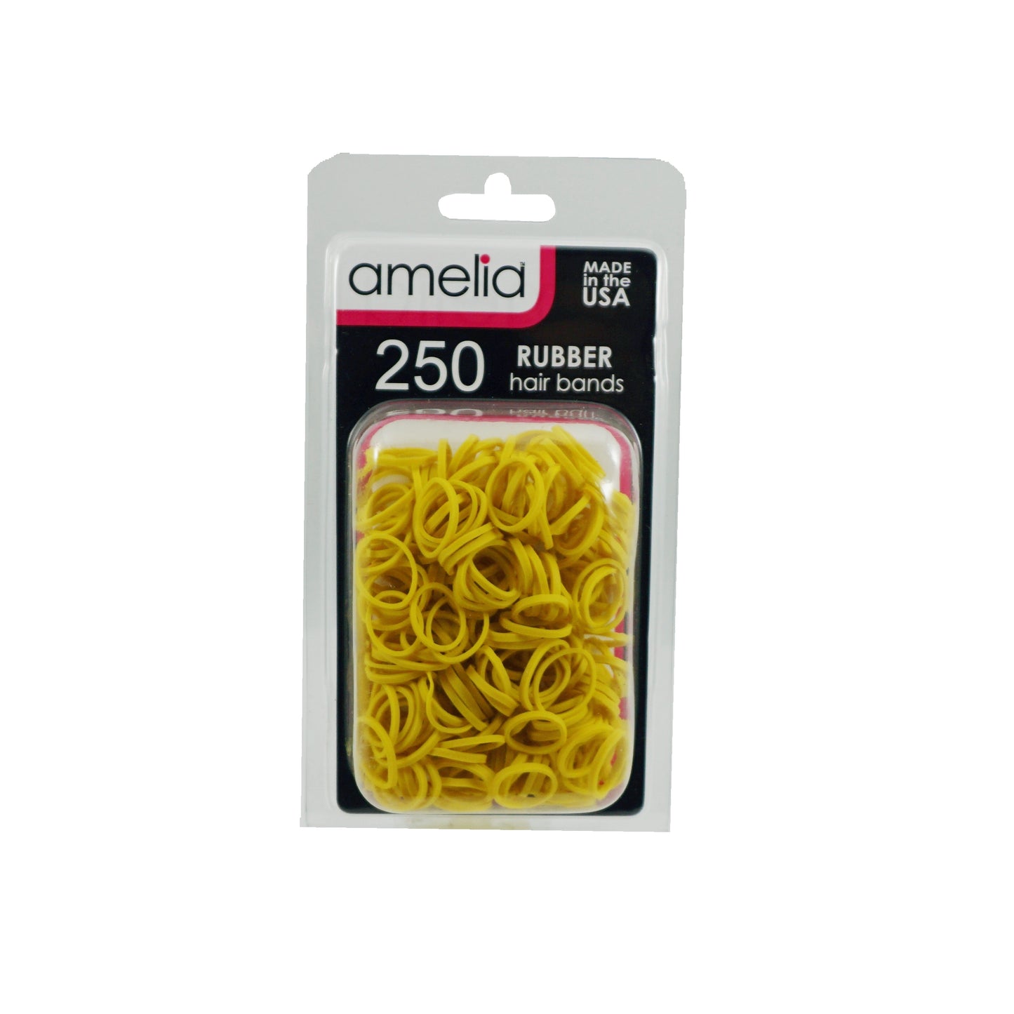 250, Yellow Color, Standard Size,  Rubber Bands for Pony Tails and Braids