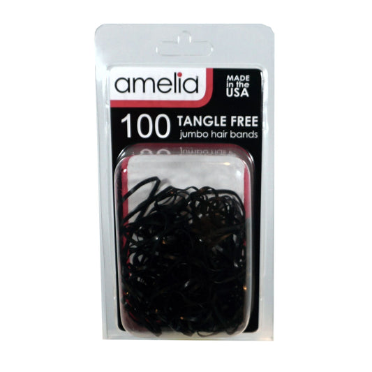 100, Black, Jumbo, Tangle Free Bands for Pony Tails and Braids