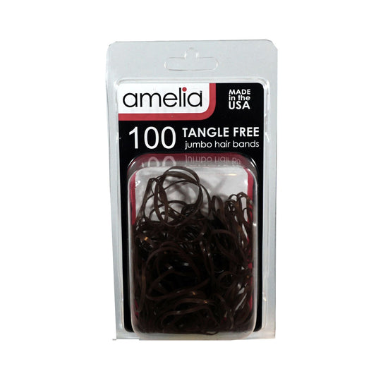 100, Brown, Jumbo, Tangle Free Bands for Pony Tails and Braids