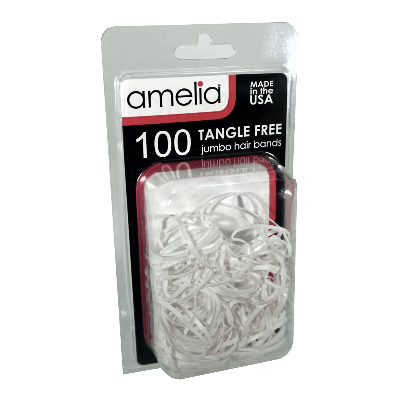 100, White, Jumbo, Tangle Free Bands for Pony Tails and Braids