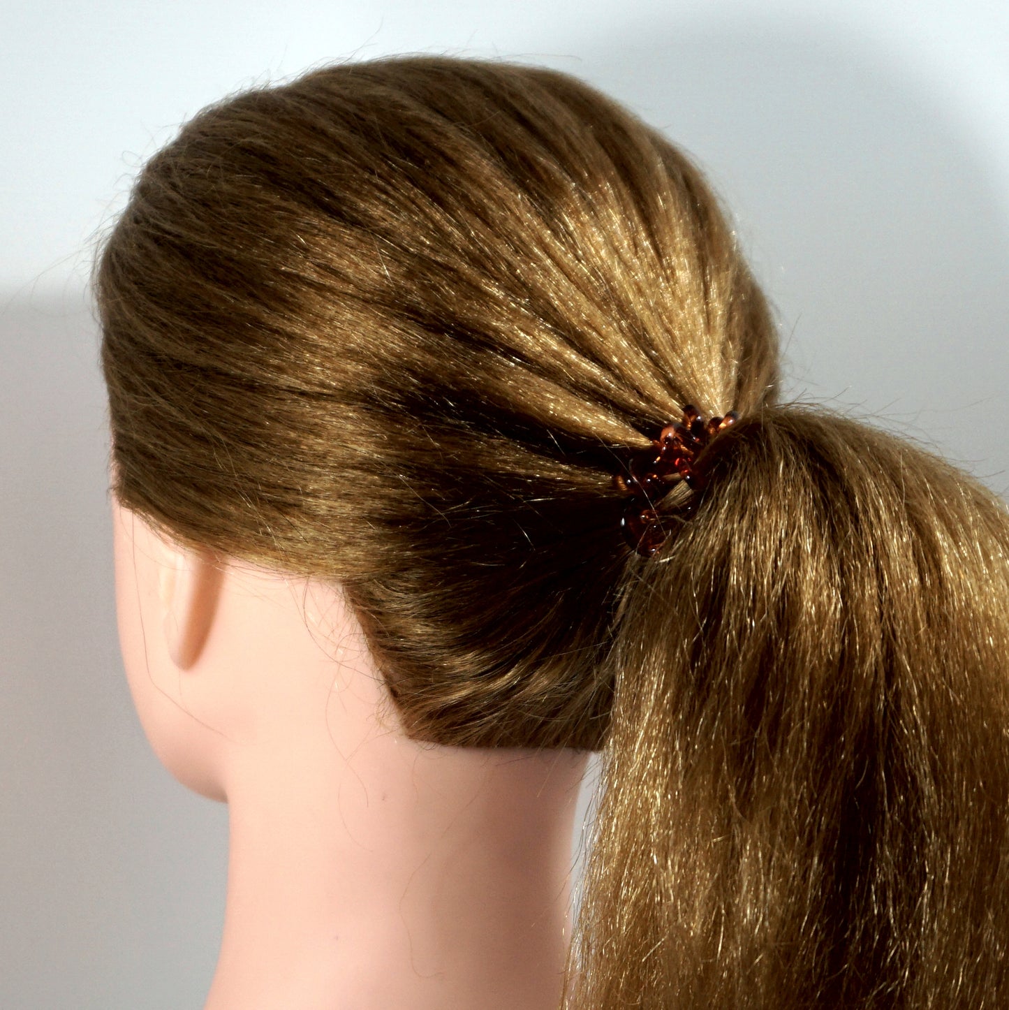 Amelia Beauty Products 8 Small Elastic Hair Coils, 1.5in Diameter Thick Spiral Hair Ties, Gentle on Hair, Strong Hold and Minimizes Dents and Creases, Brown