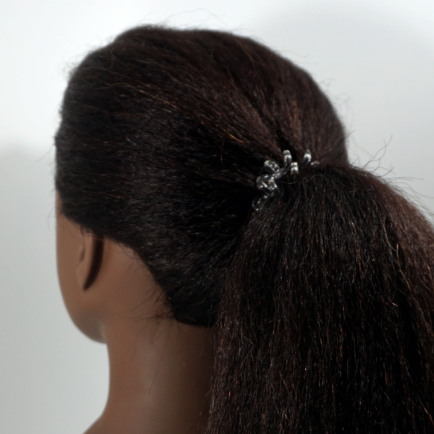 Amelia Beauty Products 8 Small Elastic Hair Coils, 1.5in Diameter Thick Spiral Hair Ties, Gentle on Hair, Strong Hold and Minimizes Dents and Creases, Clear