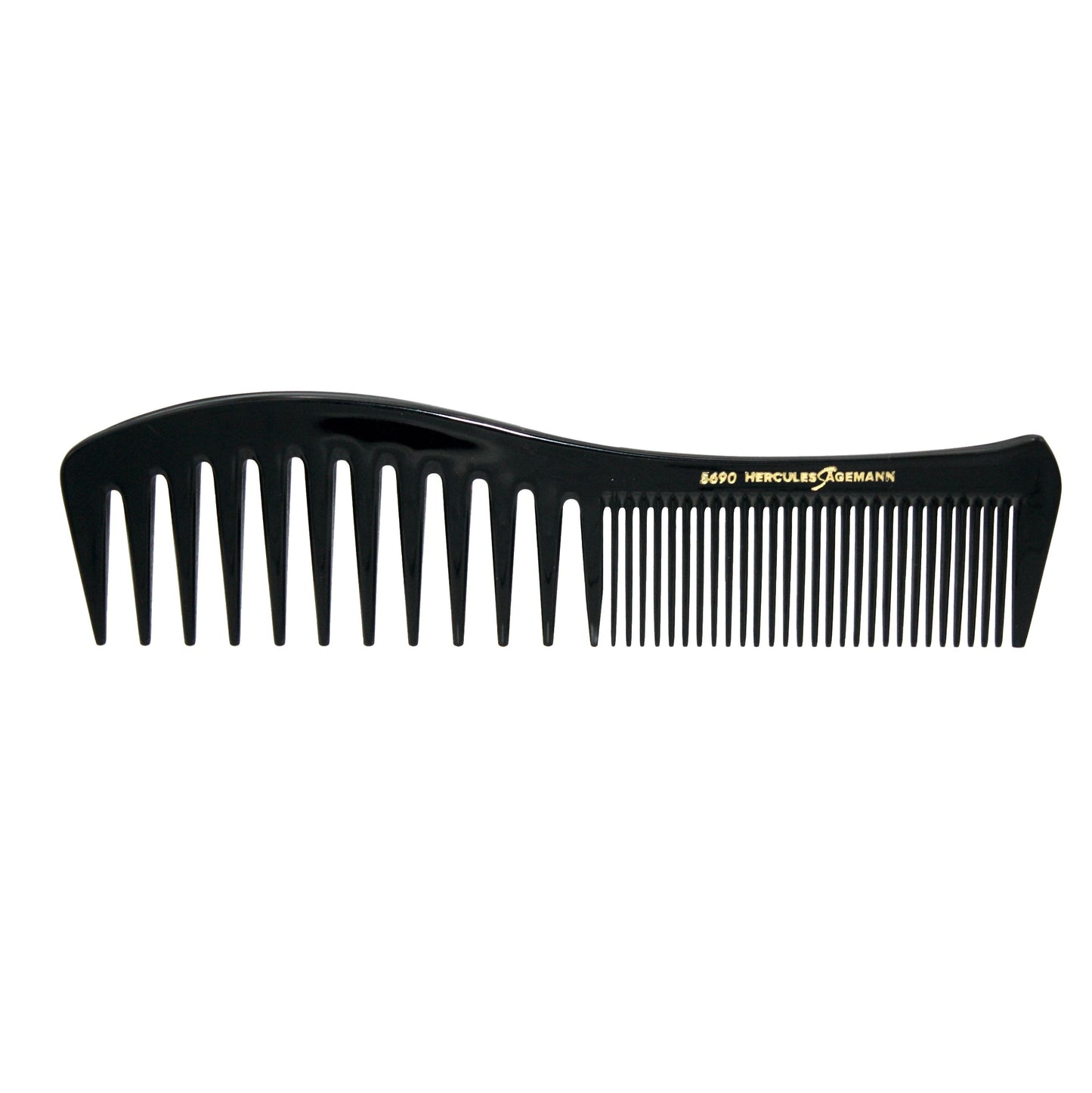 Hard Rubber, 7.75in Curved Styling Comb, Hercules Sagemann 5690