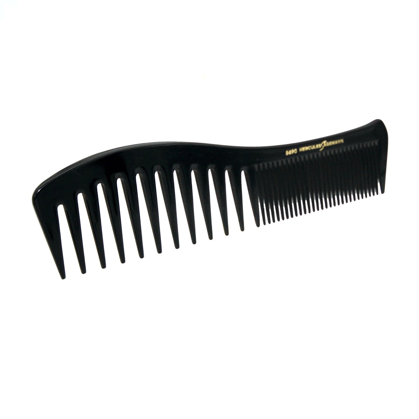 Hard Rubber, 7.75in Curved Styling Comb, Hercules Sagemann 5690