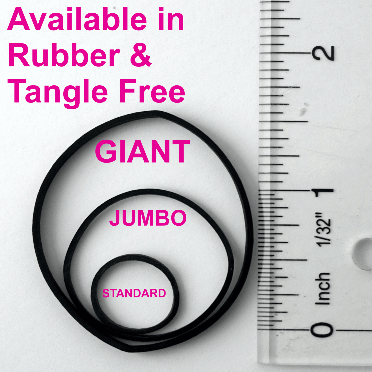 100, Black, Jumbo, Tangle Free Bands for Pony Tails and Braids