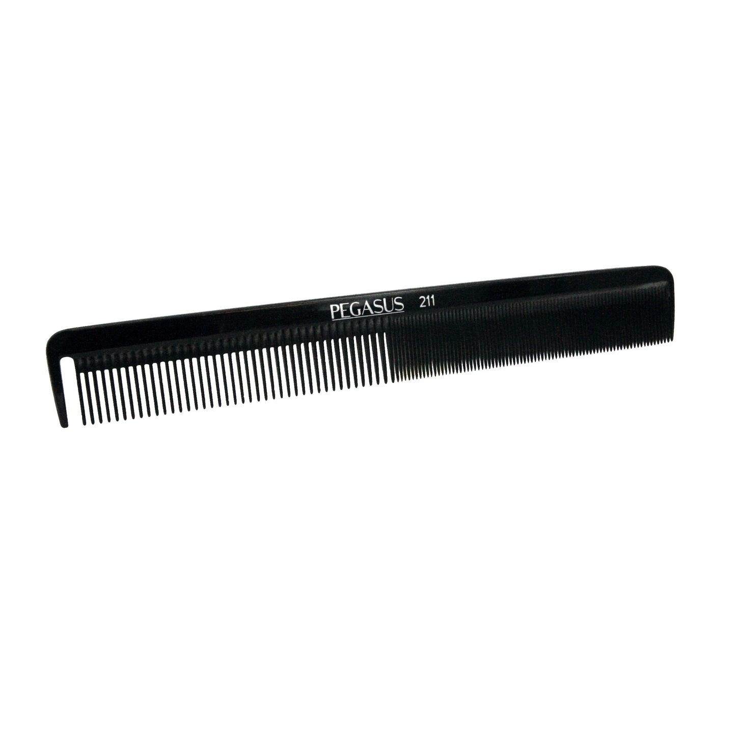 Pegasus 211, 9in Hard Rubber Cutting Comb With Sectioning Tooth and Inch Marks, Anti Static, Heat and Chemically Resistant, Wet Hair, Everyday Grooming Comb | Peines de goma dura - Black