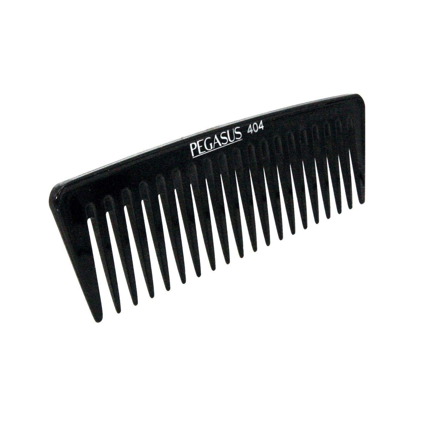 Pegasus 404, 7in Hard Rubber Wide Tooth Tall Styling Comb, Handmade, Seamless, Smooth Edges, Anti Static, Heat and Chemically Resistant, Wet Hair, Everyday Grooming Comb | Peines de goma dura - Black