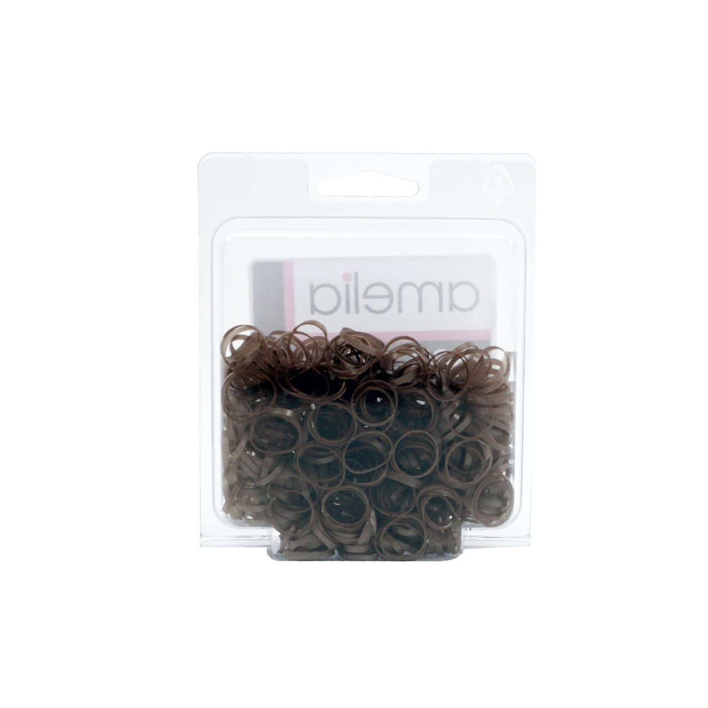 Amelia Beauty | 1/2in, Brown, Tangle Free Elastic Pony Tail Holders | Made in USA, Ideal for Ponytails, Braids, Twists. For Women, Girls. Pain Free, Snag Free, Easy Off | 500 Pack