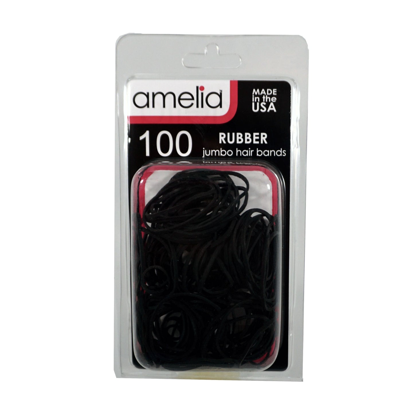 100, Black, Jumbo, Rubber Bands for Pony Tails and Braids