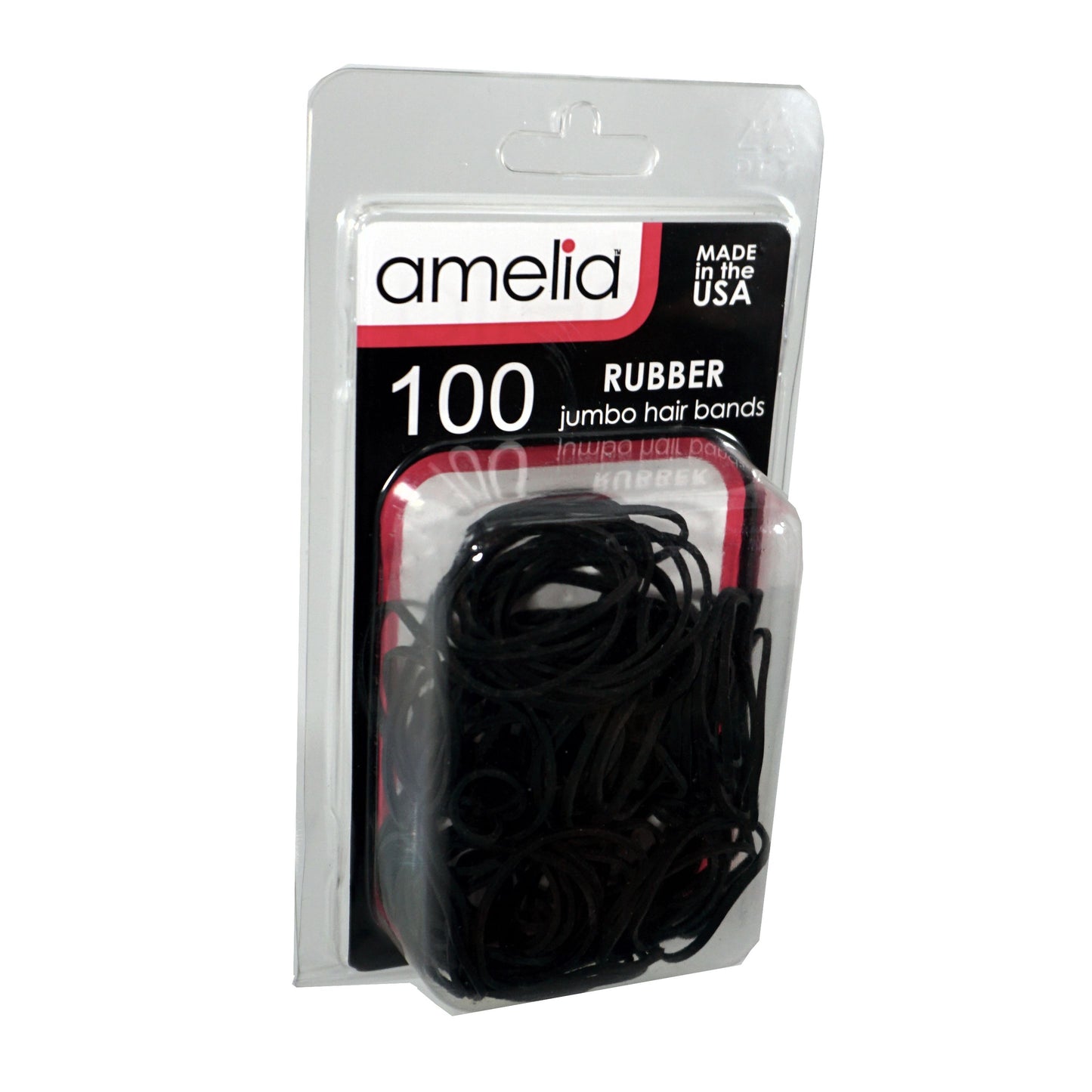 100, Black, Jumbo, Rubber Bands for Pony Tails and Braids